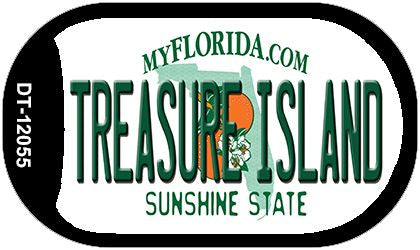 Florida Treasure Island Novelty Metal Dog Tag Necklace DT-12055