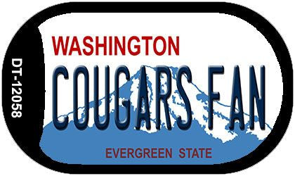 Washington Cougars Fan Novelty Metal Dog Tag Necklace DT-12058