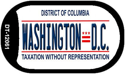 District Of Columbia State Novelty Metal Dog Tag Necklace DT-12061