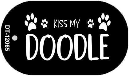 Kiss My Doodle Novelty Metal Dog Tag Necklace DT-12065