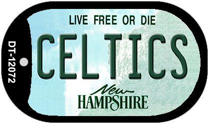 Celtics New Hampshire State Novelty Metal Dog Tag Necklace DT-12072