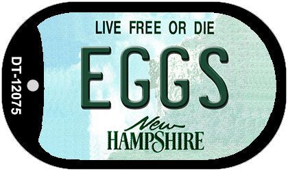 Eggs New Hampshire State Novelty Metal Dog Tag Necklace DT-12075