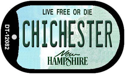 Chichester New Hampshire State Novelty Metal Dog Tag Necklace DT-12082