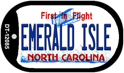 Emerald Island North Carolina State Novelty Metal Dog Tag Necklace DT-12085