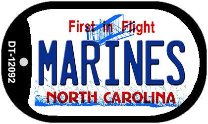 Marines North Carolina State Novelty Metal Dog Tag Necklace DT-12092