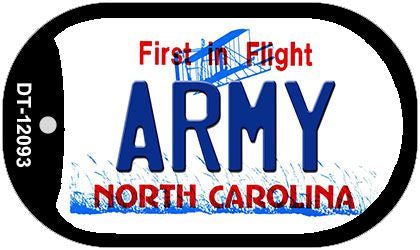 Army North Carolina State Novelty Metal Dog Tag Necklace DT-12093