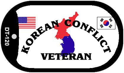Korean Conflict Veteran Novelty Metal Dog Tag Necklace DT-120