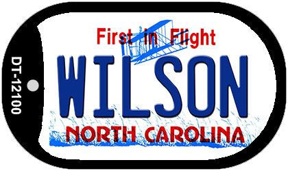 Wilson North Carolina State Novelty Metal Dog Tag Necklace DT-12100