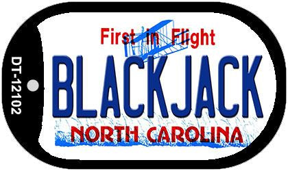 Blackjack North Carolina State Novelty Metal Dog Tag Necklace DT-12102