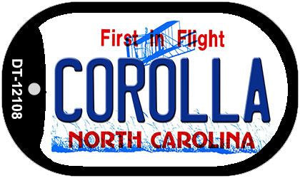 Corolla North Carolina State Novelty Metal Dog Tag Necklace DT-12108