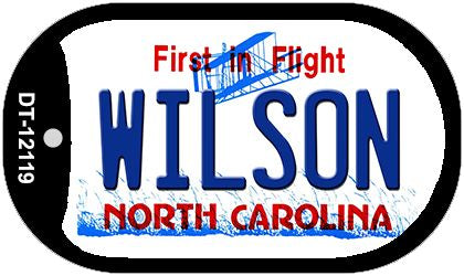 Wilson North Carolina State Novelty Metal Dog Tag Necklace DT-12119