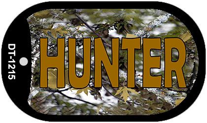 Hunter Camouflage Novelty Metal Dog Tag Necklace DT-1215