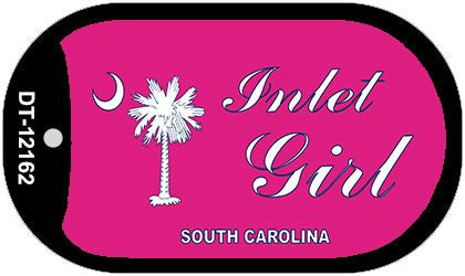 Inlet Girl SC Pink Novelty Metal Dog Tag Necklace DT-12162