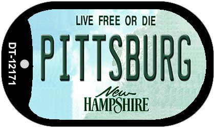Pittsburg New Hampshire Novelty Metal Dog Tag Necklace DT-12171
