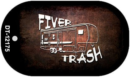Fiver Trash Novelty Metal Dog Tag Necklace DT-12175