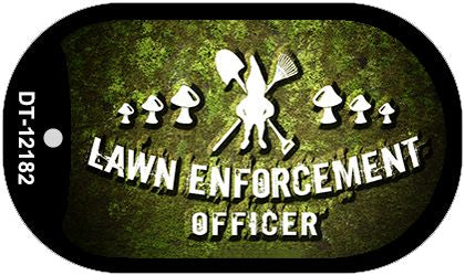 Lawn Enforcement Gnome Novelty Metal Dog Tag Necklace DT-12182