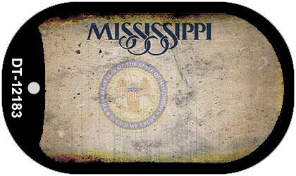 Mississippi Great Seal Rusty Blank Novelty Metal Dog Tag Necklace DT-12183