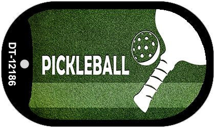 Pickleball Novelty Metal Dog Tag Necklace DT-12186