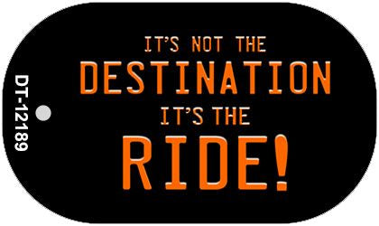 It's Not the Destination Novelty Metal Dog Tag Necklace DT-12189