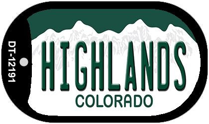 Highlands Colorado Novelty Metal Dog Tag Necklace DT-12191