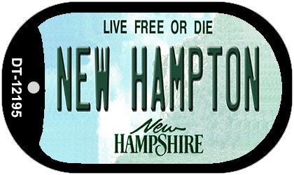 New Hampton New Hampshire Novelty Metal Dog Tag Necklace DT-12195