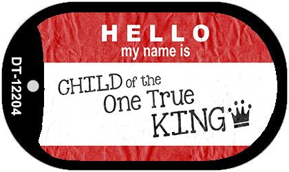 One True King Novelty Metal Dog Tag Necklace DT-12204