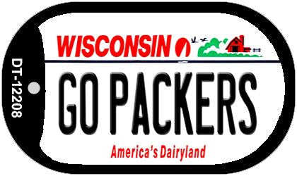 Go Packers Wisconsin Novelty Metal Dog Tag Necklace DT-12208