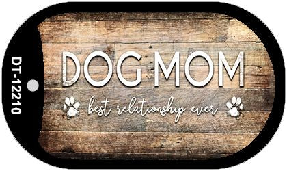Dog Mom Novelty Metal Dog Tag Necklace DT-12210