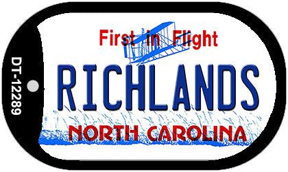 North Carolina Richlands Novelty Metal Dog Tag Necklace DT-12289