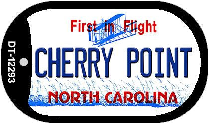 North Carolina Cherry Point Novelty Metal Dog Tag Necklace DT-12293