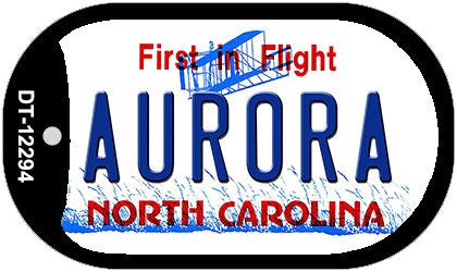 North Carolina Aurora Novelty Metal Dog Tag Necklace DT-12294