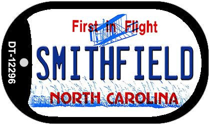 North Carolina Smithfield Novelty Metal Dog Tag Necklace DT-12296