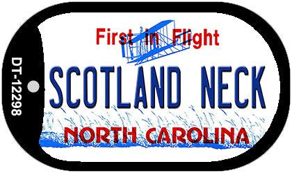 North Carolina Scotland Neck Novelty Metal Dog Tag Necklace DT-12298