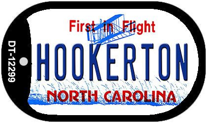 North Carolina Hookerton Novelty Metal Dog Tag Necklace DT-12299