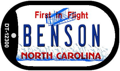 North Carolina Benson Novelty Metal Dog Tag Necklace DT-12300