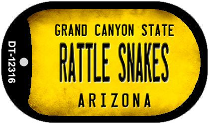 Arizona Rattle Snakes Novelty Metal Dog Tag Necklace DT-12316