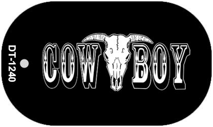Cowboy Novelty Metal Dog Tag Necklace DT-1240