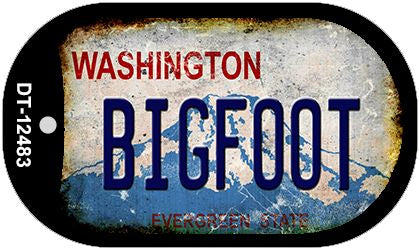 Bigfoot Washington Novelty Metal Dog Tag Necklace DT-12483