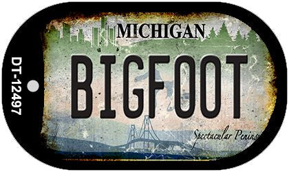 Bigfoot Michigan Novelty Metal Dog Tag Necklace DT-12497