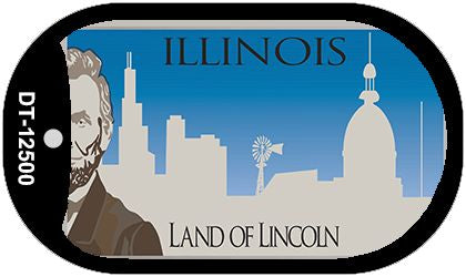Illinois Blank Novelty Metal Dog Tag Necklace DT-12500