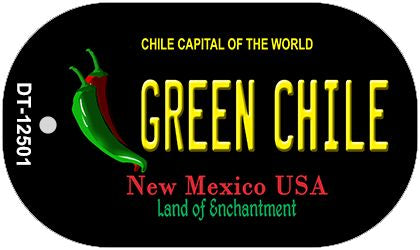 Green Chile New Mexico Black Novelty Metal Dog Tag Necklace DT-12501