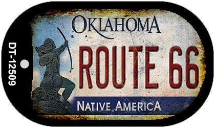 Route 66 Oklahoma Novelty Metal Dog Tag Necklace DT-12509