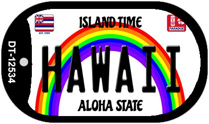 Hawaii Novelty Metal Dog Tag Necklace DT-12534