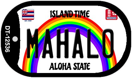 Mahalo Novelty Metal Dog Tag Necklace DT-12536