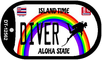 Diver Novelty Metal Dog Tag Necklace DT-12562