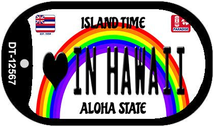 Love In Hawaii Novelty Metal Dog Tag Necklace DT-12567