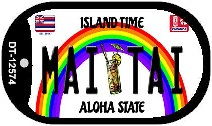 Mai Tai Novelty Metal Dog Tag Necklace DT-12574