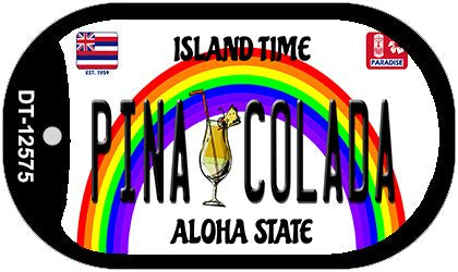 Pina Colada Novelty Metal Dog Tag Necklace DT-12575