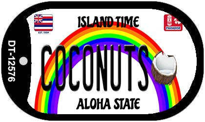 Coconuts Novelty Metal Dog Tag Necklace DT-12576