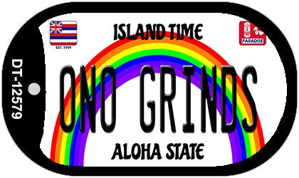 Ono Grinds Novelty Metal Dog Tag Necklace DT-12579